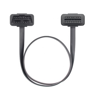 Câble d'extension plat OBD II 16 broches Linkyou, 1 pied, outil de diagnostic, connecteurs mâle-femelle angulaires, cuivre haute qualité automobile - Product Image 3