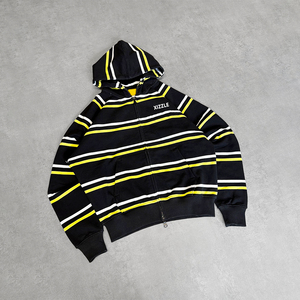 Sweat-shirts surdimensionnés de haute qualité pour hommes, imprimés avec des motifs rayés personnalisés par un graphiste, en coton 100% lourd (400 g/m²). - Product Image 1