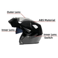 Nouveau produit Casques de moto modulaires ABS pour adultes Casque rabattable anti-choc unisexe Casque de moto personnalisé en PC Fabriqué en usine Double visière