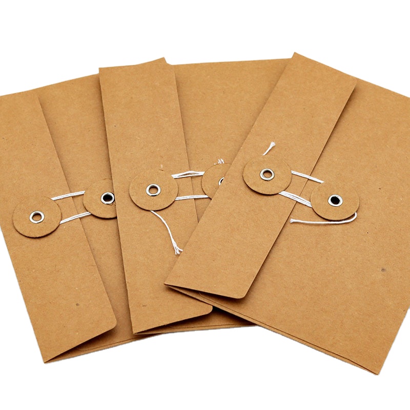 String Tie Envelopes Kraft Paper Envelope with String Tie and Botton