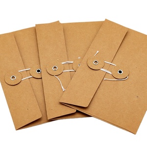 Enveloppes à cordes Enveloppe en papier <span class=keywords><strong>kraft</strong></span> avec ficelle et botton - Product Image 1