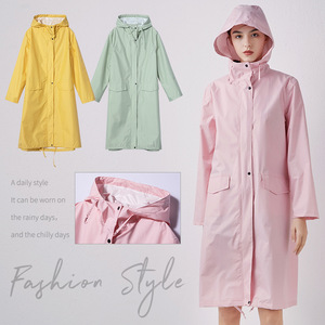 Imperméable long pour hommes et femmes coupe-vent pour adultes pour les voyages style coréen-japonais-européen-américain pour <span class=keywords><strong>Amazon</strong></span> transfrontalier - Product Image 1