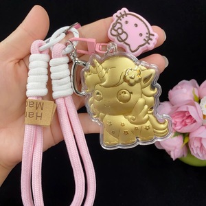 Porte-clés My Little Pony Licorne Dorée en Alliage de Zinc, Pendentif Dessin Animé, Cadeau pour Sac ou Téléphone, Accessoire Décoratif - Product Image 2