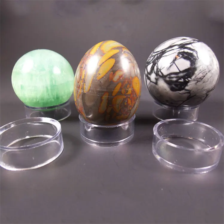 Transparent Clear Golf Ball Baseball Softball Tennis Ball Marbles Collections Sphere Display Pedestal Stands