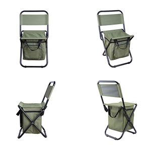 Tabouret pliant de pêche personnalisé avec logo imprimé, capacité 10L, chaise portable pour randonnée et pique-nique en extérieur avec sac isotherme - Product Image 3