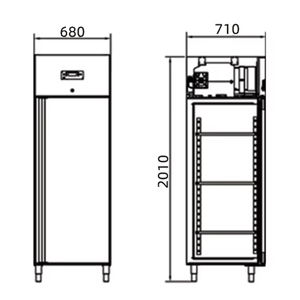 Commercial Upright Refrigerator Stainless Steel Frost Free Digital Control Cooling Display for Kitchen Winery Pharmacy E1R6871N1 - Product Image 6