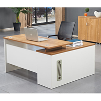 Bureau moderne de 1,4 m pour petit espace, idéal pour manager, superviseur, personnel, ordinateur, patron, professeur, employé, style panneau en bois