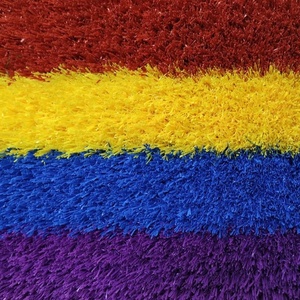 Hierba arcoíris <span class=keywords><strong>artificial</strong></span> coloreada decorativa para patio de recreo - Product Image 4