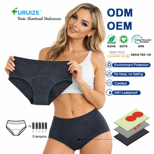 Mutandine Mestruali OEM per Donna, 4 Strati Senza Cuciture, Impermeabili, in Bambù, per il Ciclo - Product Image 3