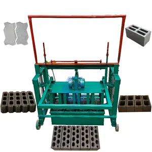 Semi-Automatic Small Mobile Manual Hollow Cement Brick Making Machine Concrete Block Making Machine Manufacturer