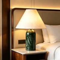 Lampe de table en marbre Wabi Sabi de luxe pour hôtel, lampe de chevet moderne du milieu du siècle pour chambre à coucher, salon, villa, maison