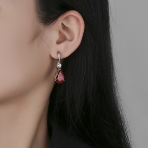 2026 New High Quality Jewelry Eco-friendly Copper Pear Cut 10*14mm Yellow Zircon Drop <b>Earrings</b> for Refined Daily Wear - Product Image 6