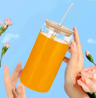 Ensemble de 8 pailles en verre pour verres à smoothie de 500 ml, compatibles micro-ondes et lave-vaisselle, réutilisables pour café glacé, cocktails, sodas, bières