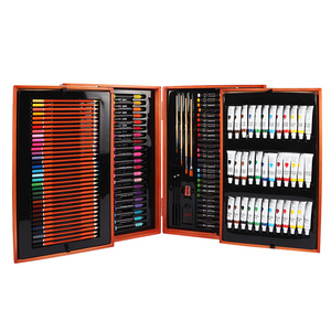 XinyiArt – Kit de <span class=keywords><strong>dessin</strong></span> d'art en bois de luxe avec Crayons à l'huile, Crayons de couleur pastel <span class=keywords><strong>pour</strong></span> adolescents, 174 pièces - Product Image 4