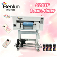 Imprimante jet d'encre UV DTF Benlun 300 avec tête d'impression I3200 XP600, largeur d'impression 30 cm, automatique pour flex, cuir, sacs en plastique, UV DTF 30 cm