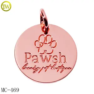 Tùy Chỉnh 3D Logo Mềm Men Kim Loại Charms Mặt Dây Chuyền Hình Dạng Động Vật Thương Hiệu Logo Đồ Trang Sức Thẻ Cho Vòng Cổ - Product Image 4