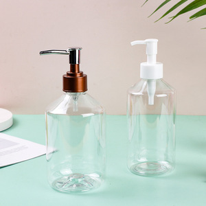 Transparent Plastic Bullet <b>Bottle</b> 500ml 420ml Lotion <b>Pump</b> Cylinder Shape For Personal Care Packaging - Product Image 4