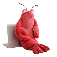 Peluche Adorable Crabe et Homard, Deux Styles, Trois Tailles, en Fourrure de Lapin Douce, Rembourrage Coton PP, Coussin Confortable, Décoration de Maison Mignonne, Cadeau Chaleureux