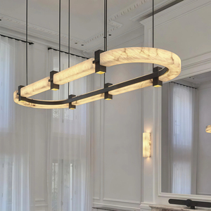 JYLIGHTING Lampadario Moderno <span class=keywords><strong>a</strong></span> <span class=keywords><strong>Sospensione</strong></span> in Alabastro, Luce Decorativa per Ristorante, <span class=keywords><strong>Cucina</strong></span>, Ufficio, Lampada <span class=keywords><strong>a</strong></span> <span class=keywords><strong>Sospensione</strong></span> in Marmo - Product Image 1