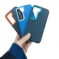 Étuis de téléphone portable hybrides de luxe 2-en-1 Armor Candy pour S25/S24/S23/S22 Ultra/S21 FE+ Double couche mate antichoc
