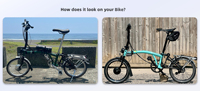 Kit de conversion électrique pour vélo pliant 250W compatible avec Brompton, moteur de roue avant, système de batterie avec contrôle intelligent, 16 pouces