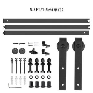 ชุดอุปกรณ์ประตูบานเลื่อนเหล็กแบบไบพาสสำหรับงานหนัก ทำจากเหล็กกล้าคาร์บอน ขนาด 6.6 ฟุต เงียบ สำหรับห้องนอน - Product Image 4