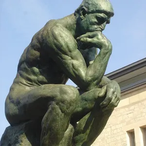 factory reproduction famous rodin bronze statue The Thinker for sale