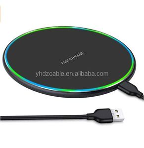 <b>Wireless</b> Charger Smart Phone 15W Portable Aluminum Alloy Desktop LED Light <b>Wireless</b> Fast Charging Station - Product Image 2