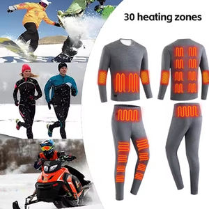 XKenHeat Intimo Termico Invernale USB Ricaricabile, 95% <span class=keywords><strong>Cotone</strong></span> 5% Spandex, <span class=keywords><strong>Maglia</strong></span> Termica a Maniche Lunghe per Uomo e Donna, Elettrico - Product Image 5