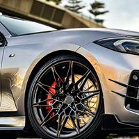 Rines CF Forjados Personalizados de 18 19 20 21 Pulgadas 5x112 5x120 para Autos, Rines de 7-12J en Color Negro Brillante para BMW M3 M4 Audi RS5 RS7