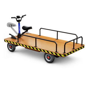 Транспортная тележка 1 тонна, четырехколесная, электрическая, для оптовой торговли, логистики, перемещения грузов, большая, устойчивая - Product Image 1