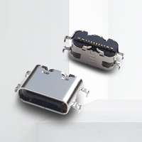 TYPE-C 16P 암 커넥터 USB 3.1 인터페이스 수평 마운트 4 핀 매입형 보드 (0.8/1.1/1.6/2.1/2.4mm) 3A 등급 플라스틱