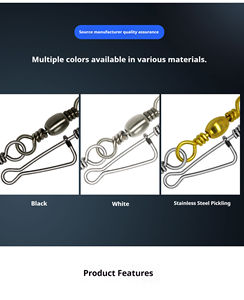 Mousqueton pivotant en laiton de style italien, robuste, pour la pêche, outils et accessoires de pêche, avec garantie de 3 ans - Product Image 2