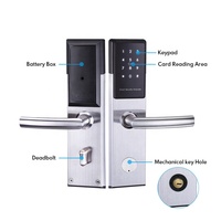 Système de serrure de porte intelligente pour hôtel avec code numérique et encodeur de carte magnétique APP pour la gestion hôtelière