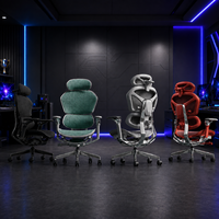 Chaise de bureau moderne en maille Premium E7 avec support lombaire réglable, chaise de bureau ergonomique pivotante pour le bureau à domicile et les esports