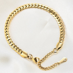 Pulsera de Cadena Cubana de Acero Inoxidable de 6 mm, Joyería de Moda para Mujer, Regalo - Product Image 4