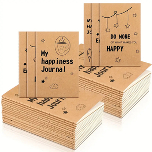 20-Pack Tạp Chí Mini nhiệt ràng buộc <span class=keywords><strong>A6</strong></span> Kraft máy tính xách tay 40 tờ phong cách kinh doanh 3.5x5.5 inch Trường Nhật ký ghi chú in - Product Image 1