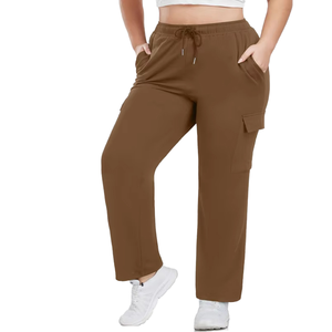Men's <b>Brown</b> Sweatpants High Waist Elastic Waist Casual <b>Jogger</b> Pants Side Pockets Winter Wear High Quality - Product Image 1