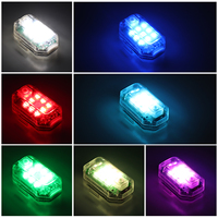Super Bright RGB LED Avertissement Stroboscopique Lumière Télécommande Sans Fil Charge Flash Lumière pour Voiture Moto Mini Drone-Nouveau