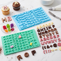 HY Schokoladenformen Buchstaben Zahlen Silikonform für Desserts Kuchendekoration Cupcake-Topper Backzubehör
