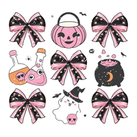 Transfert DTF Halloween Motif Nœud Fantôme Mignon Prêt à Presser, Transfert Numérique Thermocollant à Froid pour T-shirts, Sweats à Capuche et Sacs