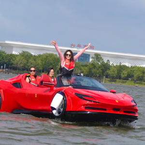 Motoscafo di Lusso per Sport Acquatici, Scooter d'Acqua, Jet Car Ispirato alla Ferrari, Imbarcazione Ricreativa per Intrattenimento e Divertimento in Mare e Oceano - Product Image 1