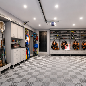 Armoire de rangement en bois sur mesure pour <span class=keywords><strong>garage</strong></span>, système de rangement pour équipements sportifs avec étagère à chaussures et tiroir pour l'organisation de la maison et du <span class=keywords><strong>garage</strong></span> - Product Image 1