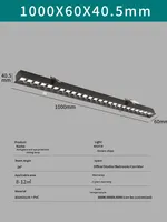 Tira de Luz LED de Aluminio Empotrada en el Techo, Antideslumbrante, Sin Sombras, para Oficina, Pasillo, Corredor, Luz Lineal