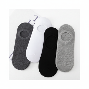 Calzini da uomo bianchi a bocca piccola stampa digitale intrecciata traspirante sportiva da lavoro antiscivolo realizzata principalmente in poliestere Spandex ogni giorno - Product Image 1