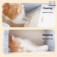 Mignonne tour d'escalade multifonctionnelle pour chat avec griffoir en sisal, lit confortable et design animaux (mouton, éléphant)