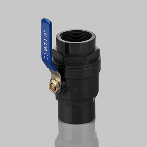 Válvula de bola HongKe Jordan SS de 2 piezas con manija de acero inoxidable y cuerpo gris oscuro, conexión roscada para control de gas y aceite - Product Image 3