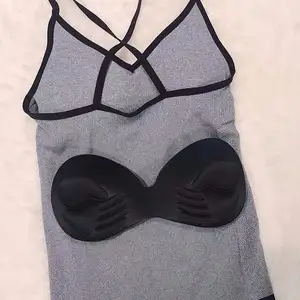 Camisola feminina sensual, colete com bojo, alta resistência, venda quente, 2021