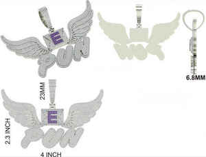 Iced Out Hip Hop 925 VVS Moissanite <b>Chain</b> Big Diamond Custom Letter <b>Name</b> Charm Pendant Necklace Jewelry for Men Women - Product Image 2