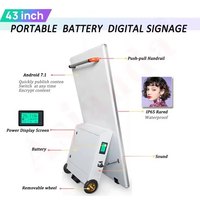 Écran commercial professionnel de 43 pouces Écran LCD d'alimentation par batterie Écran publicitaire portable Full HD étanche